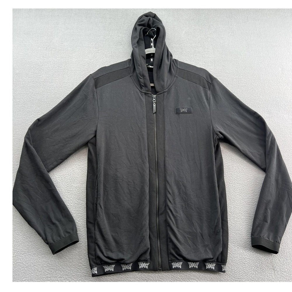 PXG Parsons Xtreme Golf Hoodie Men's Small Black Full Zip Golf Activewear
